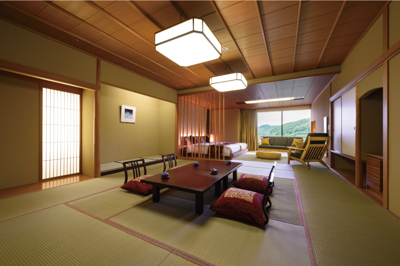 Japanese-style room 15 tatami mats + twin