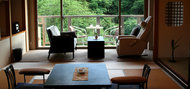 Japanese style room with a deck terrace